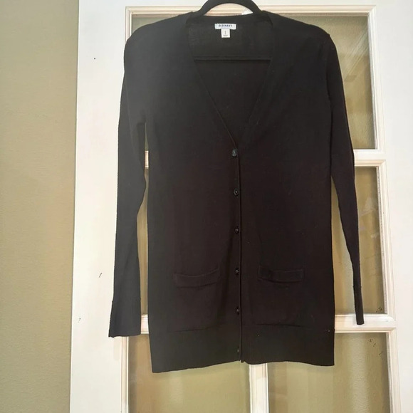 Classic Black OLD NAVY Long Line Tunic Cardigan Sweater - small - Picture 4 of 7